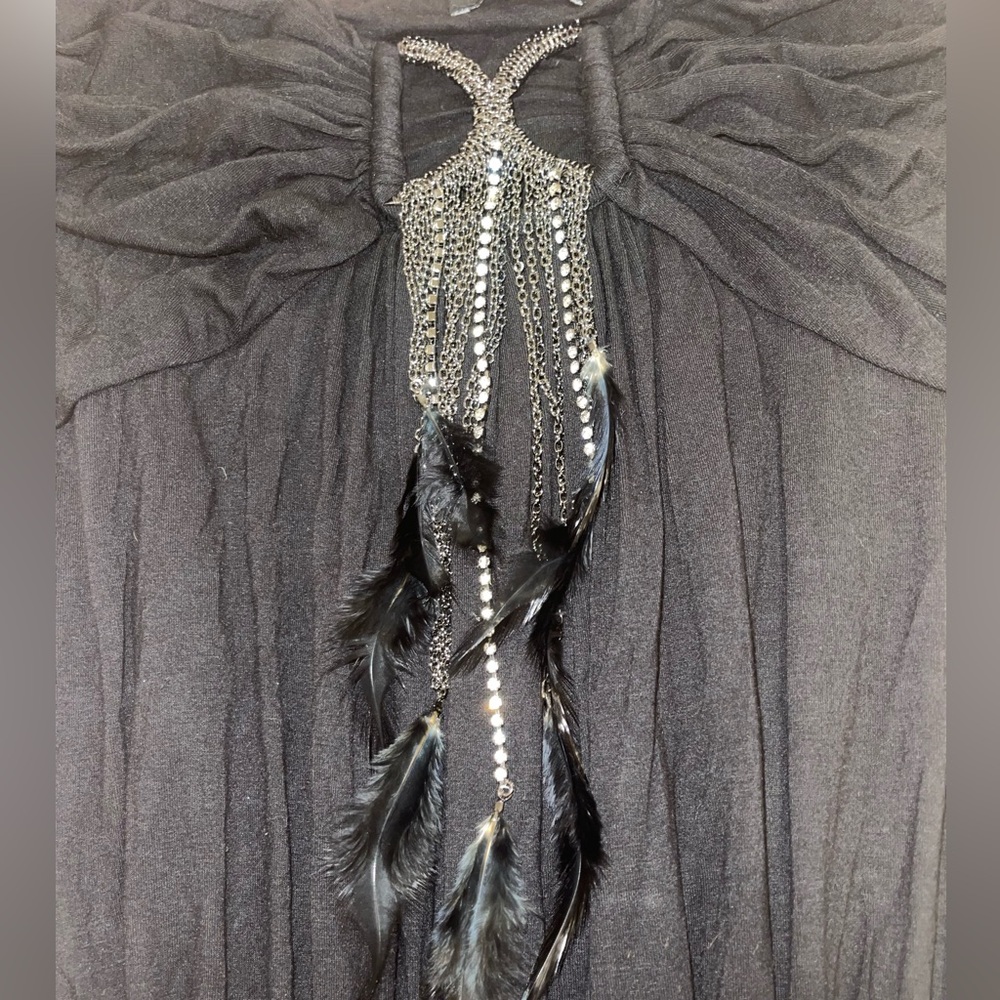 Boho Romper With Feathers - image 4